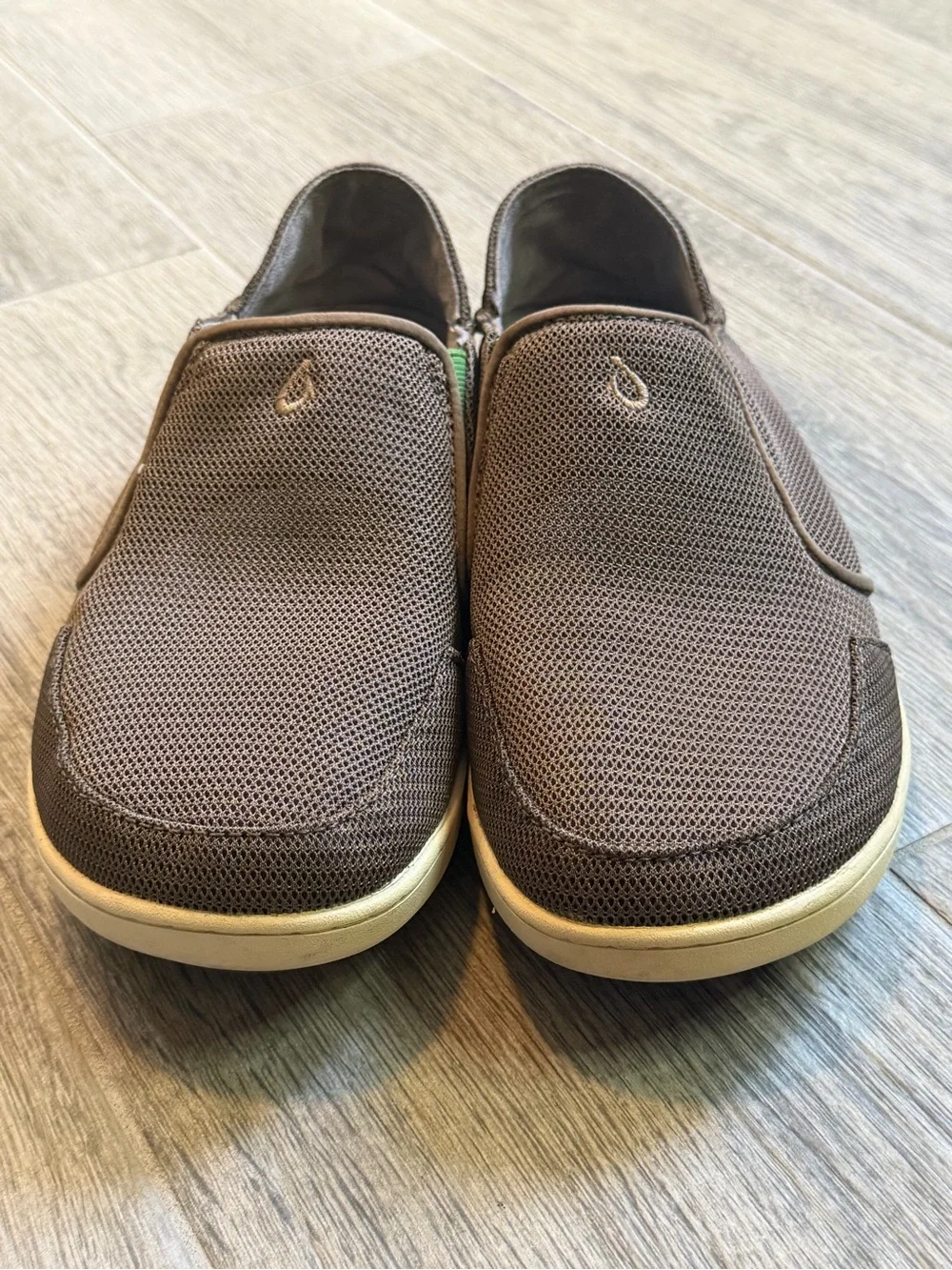 Men's Olukai Nohea Mesh Mustang Brown Slip-on Loafer Shoes Men's 8